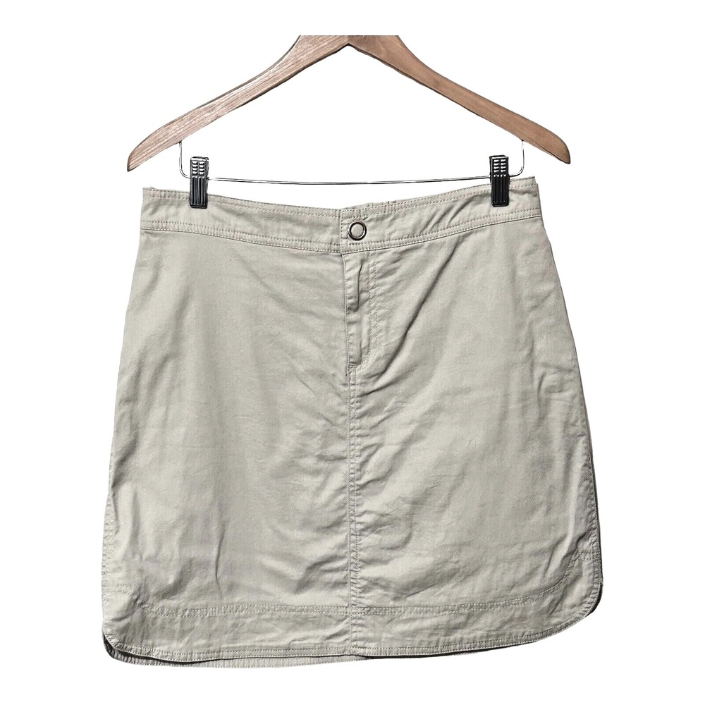 Christopher & Banks Women's Skort 8 Beige Khaki Skirt With Shorts Elastic NEW